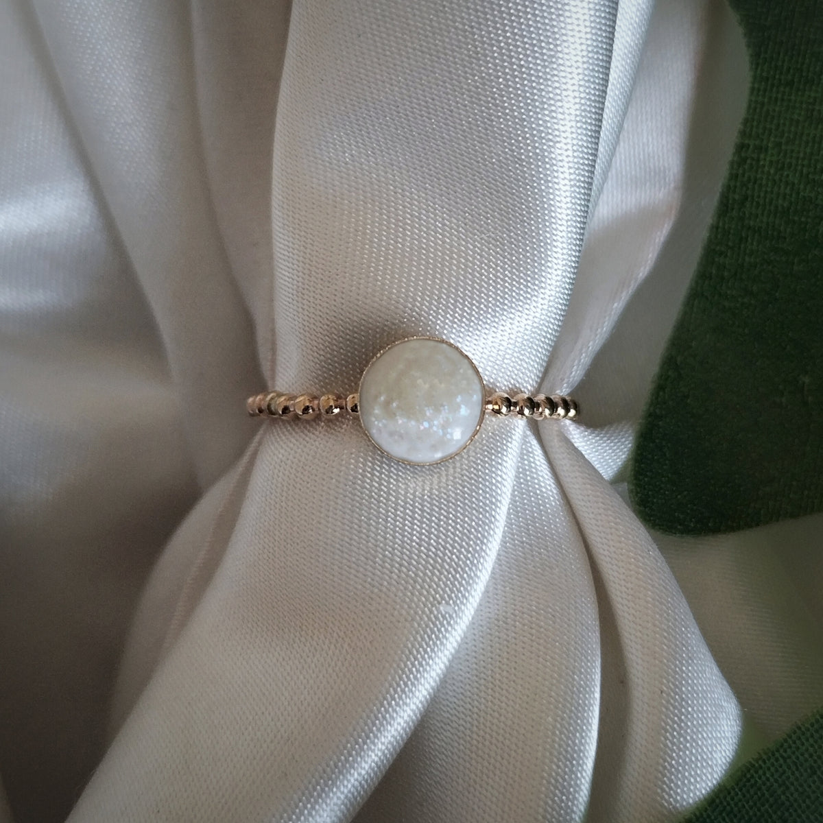 Small pearl ring on sale band